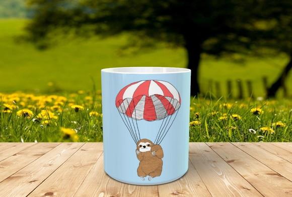 Caneca Preguiça de Para Quedas