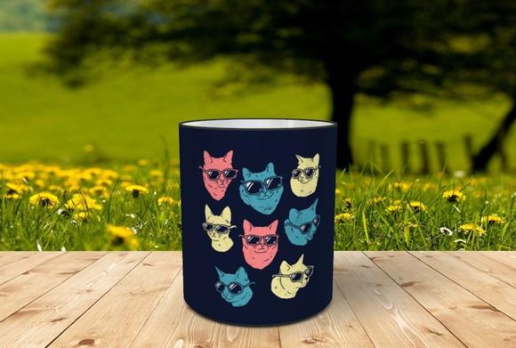 Caneca Gatos de Óculos