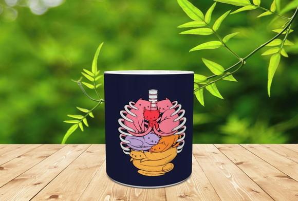 Caneca Gatos Dentro Do Peito
