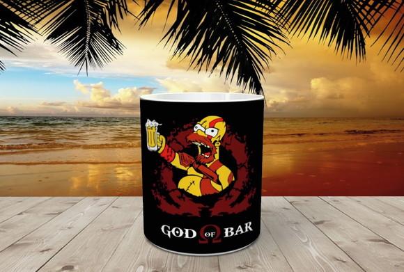 Caneca Simpsons Homer God Of Bar #2