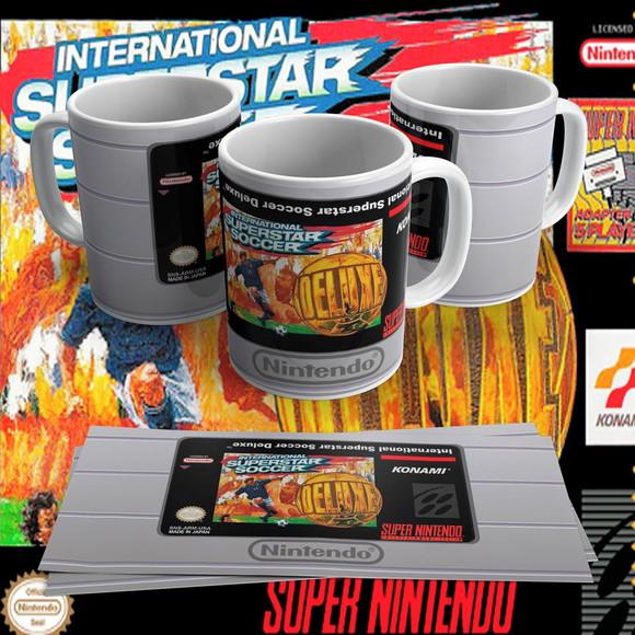 Caneca Cartucho Snes Super Star Soccer Deluxe