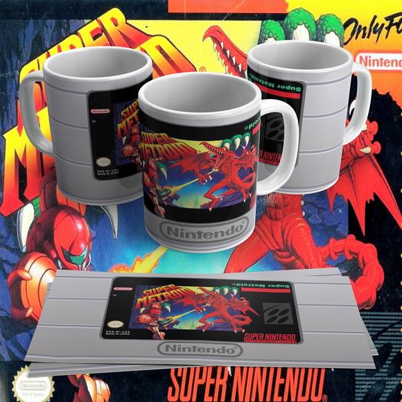Caneca Cartucho Snes Super Metroid