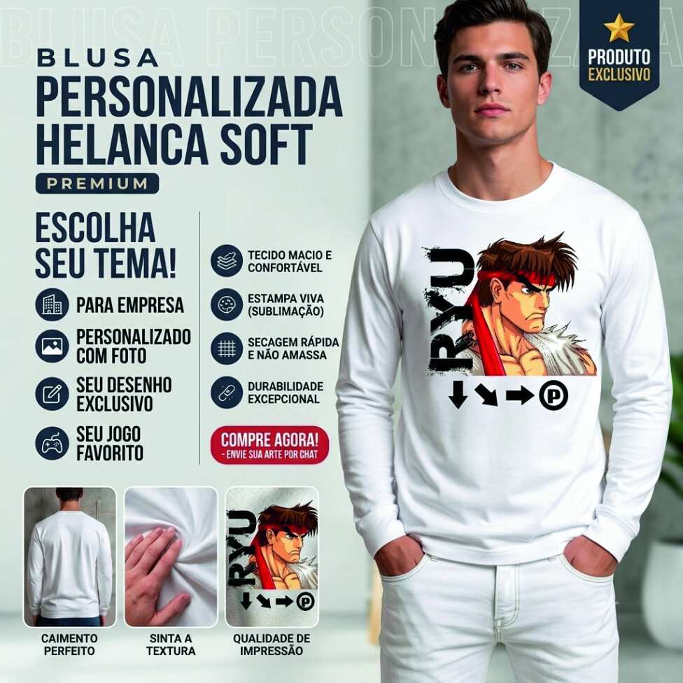 Blusa Personalizada Exclusiva – Escolha o Seu Tema!
