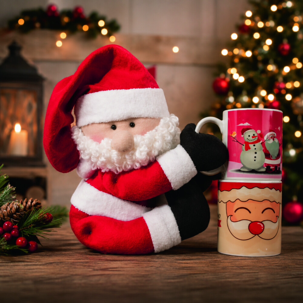 Papai Noel em Feltro Artesanal | Decoração de Natal