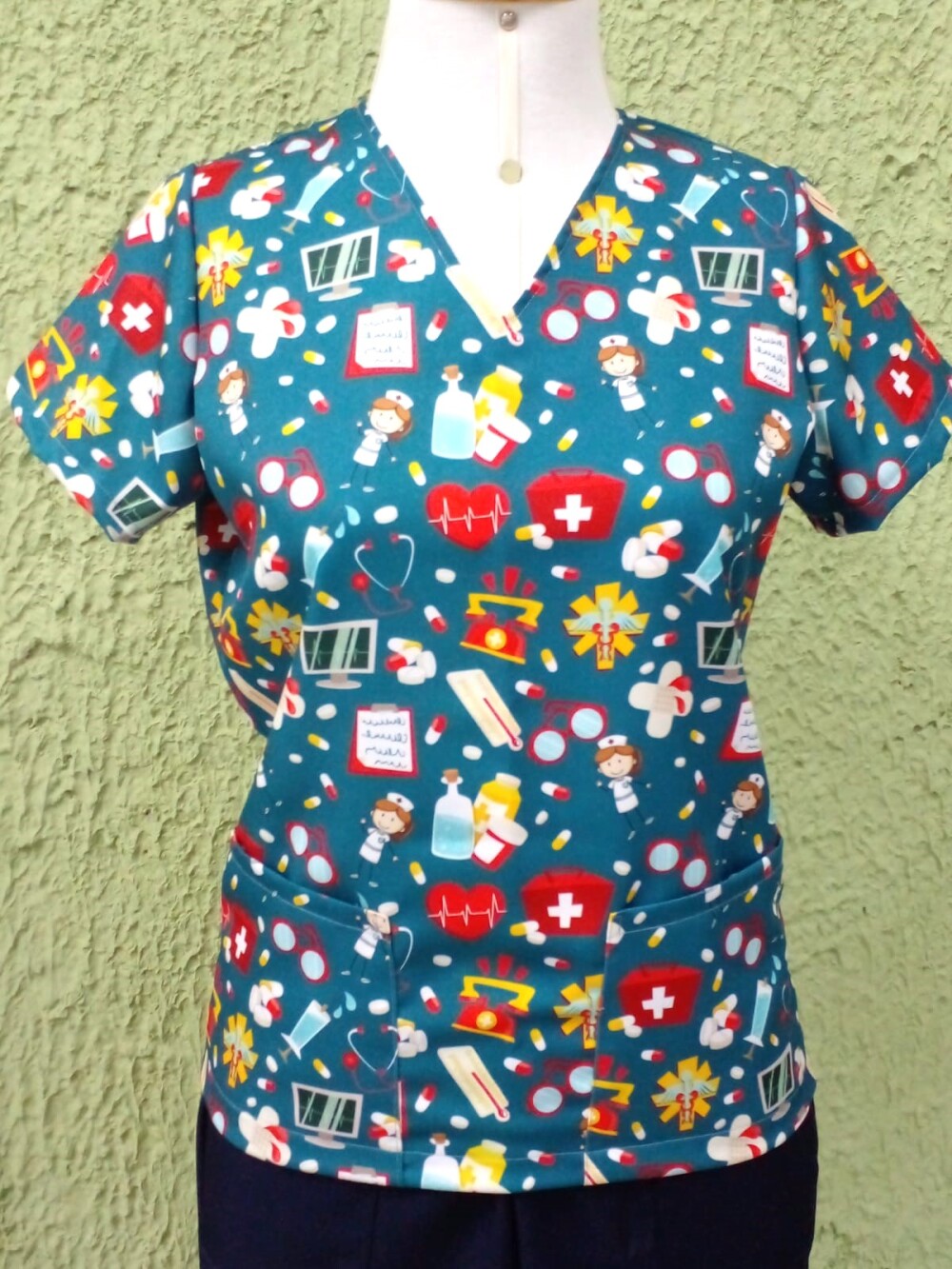 Scrub Materiais Enfermagem com 2 Bolsos