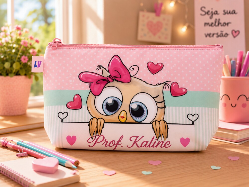 Necessaire Personalizada Corujinha (Com Nome)