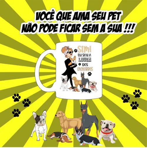 Caneca Louca dos Cachorros