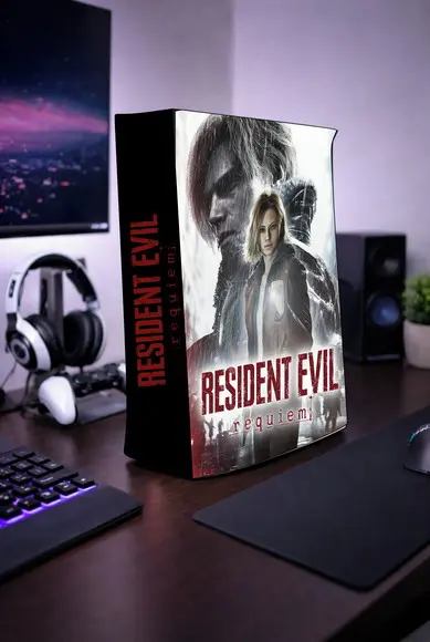Capa Resident Evil Requiem Leon e Grace Ps5 Fat