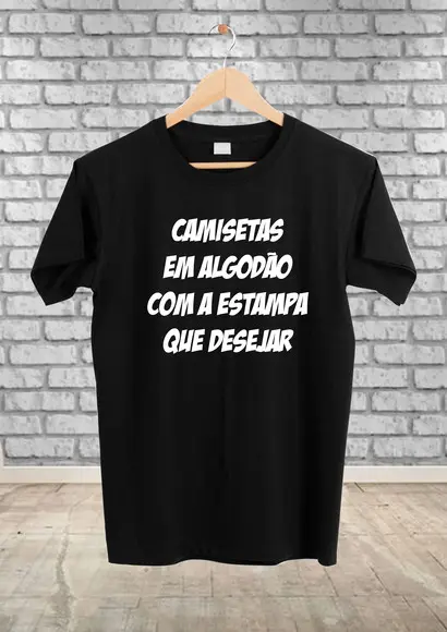 Camisetas em Algodão Personalizadas *Envie o Tema Que Deseja