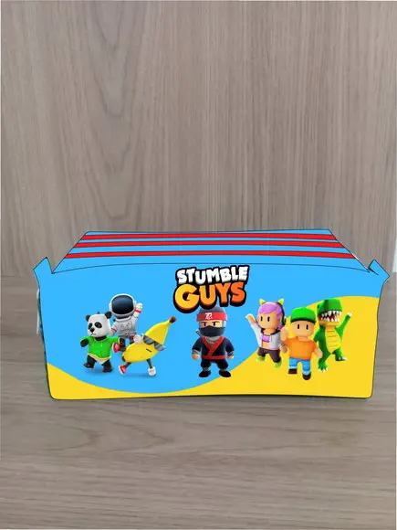 Estojo Escolar com 3 Zíperes Stumble Guys