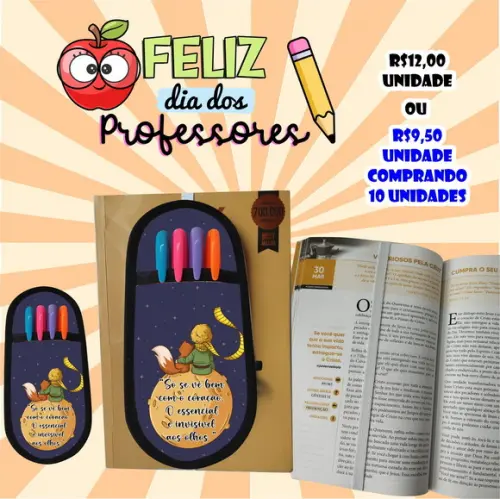 Kit C/15 Marcadores de Páginas Personalizado