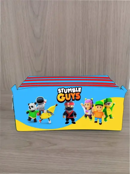 Estojo Escolar com 4 Zíperes Stumble Guys