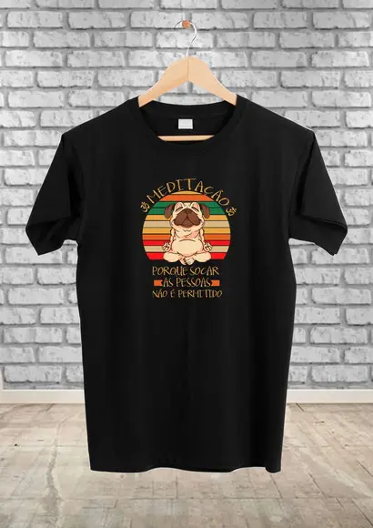 Camiseta Meditação Porque Socar Não É Permitido