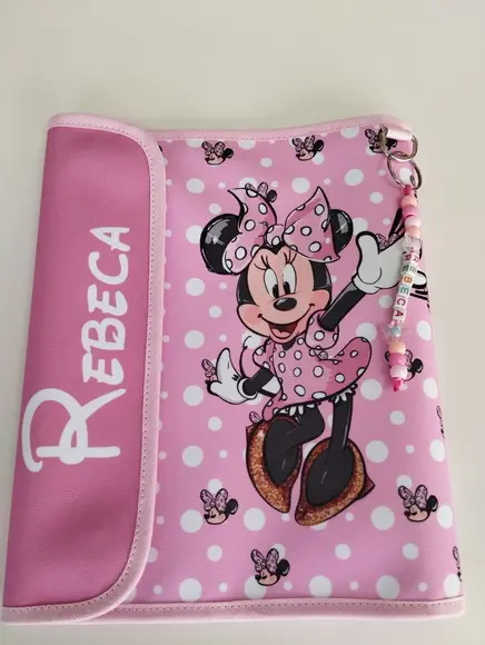 Capa Porta Documentos do Bebê Minnie Rosa