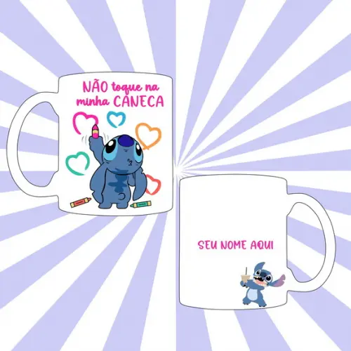 Caneca Stitch Não Toque na Minha Caneca