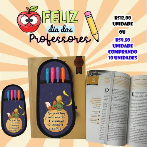 Kit C/20 Marcadores de Páginas Personalizado