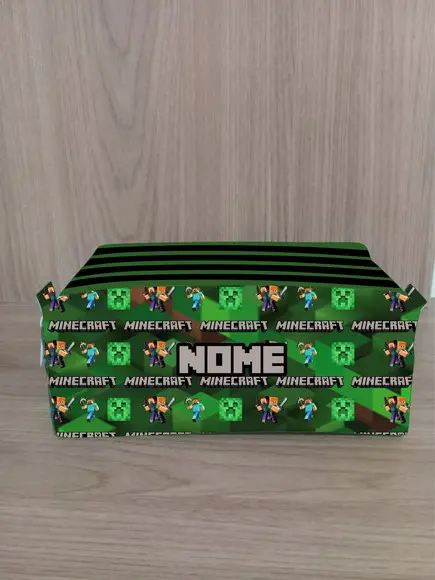 Estojo Escolar com 4 Zíperes Minecraft