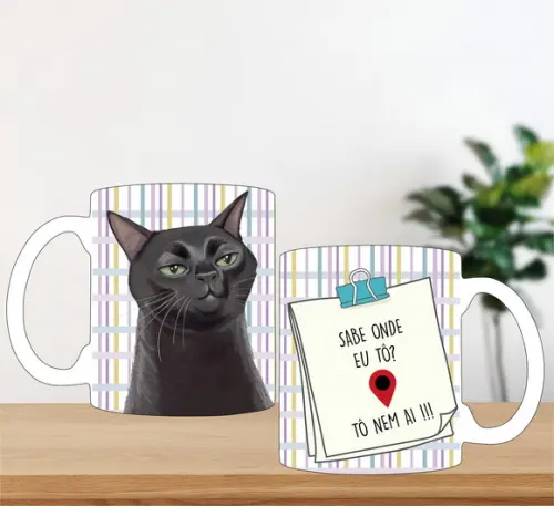 Caneca Gato Tô Nem Ai