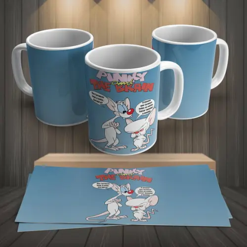 Caneca Pink e Cérebro Tentar Dominar o Mundo #1