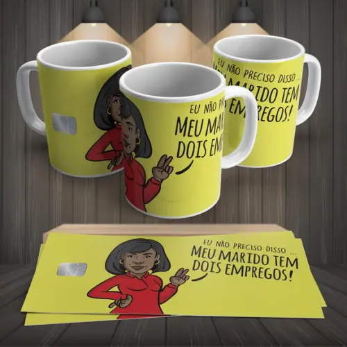Caneca Meu Marido Tem 2 Empregos