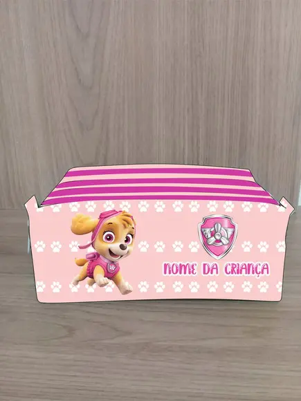 Estojo Escolar com 4 Zíperes Skye Patrulha Canina