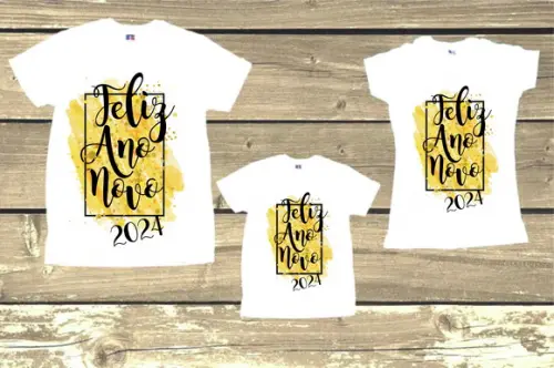 Kit 14 Camisetas Feliz Ano Novo 2025