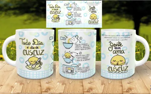 Caneca Personalizada com Receita de Cuscuz