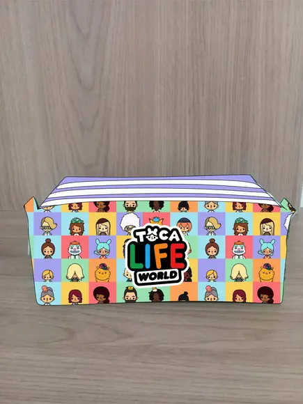 Estojo Escolar com 3 Zíperes Toca Life World