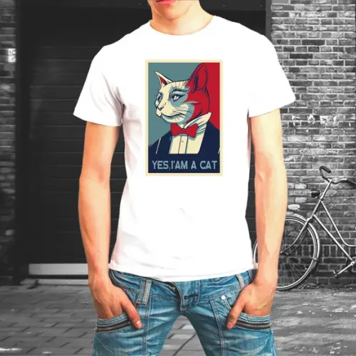 Camiseta Yes,iam A Cat ( Sim, Sou Um Gato)