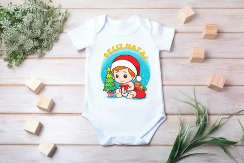Body Personalizado Feliz Natal Menino