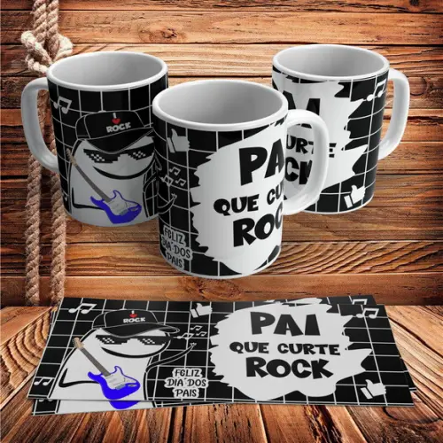 Caneca Pai Que Curte Rock