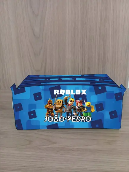 Estojo Escolar com 3 Zíperes Roblox