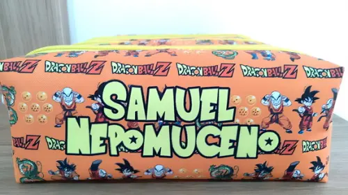 Estojo Escolar com 4 Zíperes Dragon Ball Z