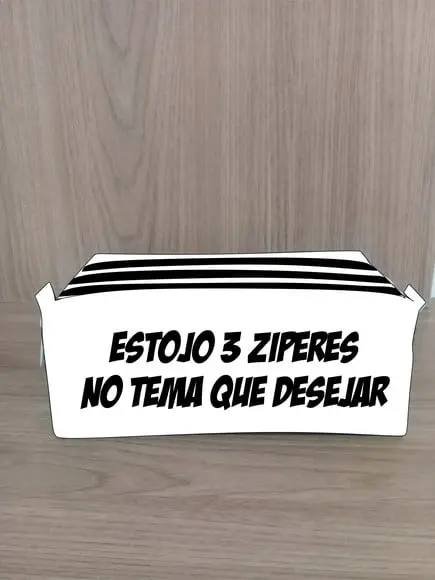 Estojo Escolar com 3 Zíperes Personalizado