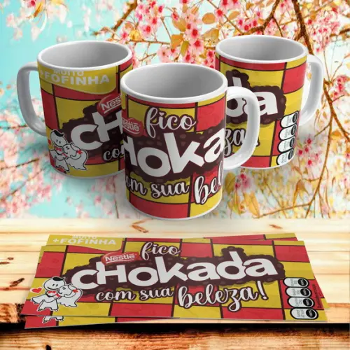 Caneca Chocolate Chokito "fico Chocado(a) com Sua Beleza