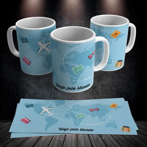 Caneca Viaje pelo Mundo