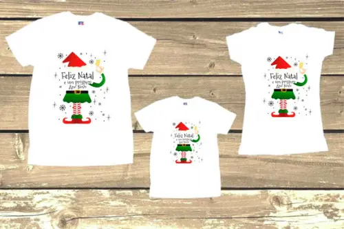 Kit 3 Camisetas Feliz Natal e Um Próspero Ano Novo