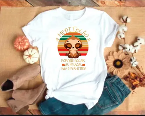 Camiseta Meditação Porque Socar Não É Permitido #2