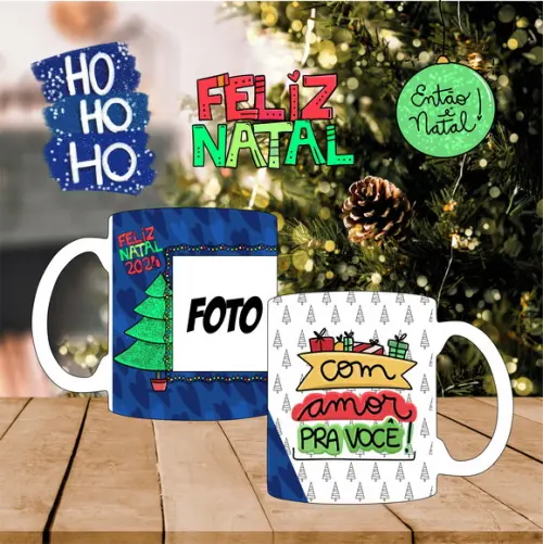 Caneca Personalizada Feliz Natal com Amor pra Você