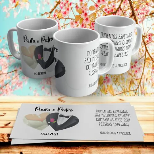 Caneca Padrinho e Madrinha de Casamento
