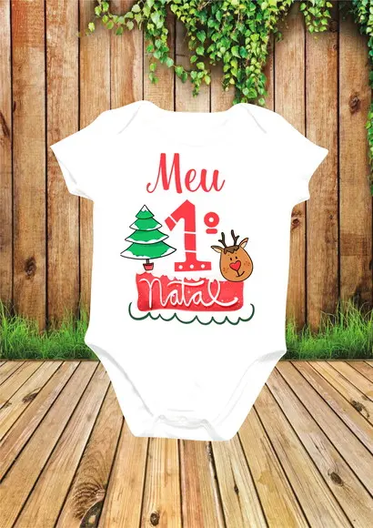Body Personalizado Meu Primeiro Natal #1