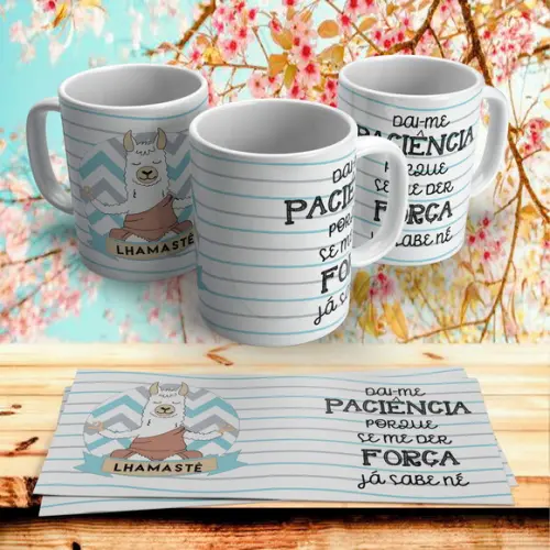 Caneca Lhama Dai-me Paciência