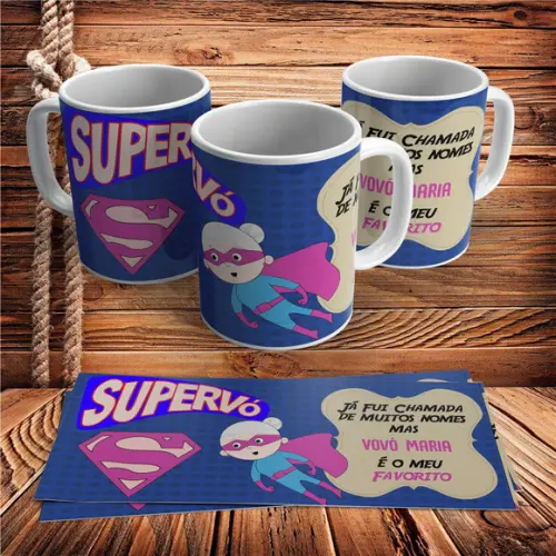 Caneca Dia dos Avós Super Vó