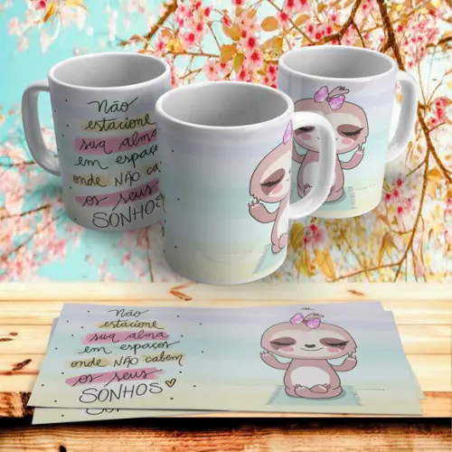 Caneca Preguiça Meditando