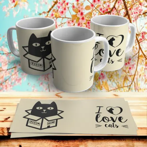 Caneca Gatinho na Caixa