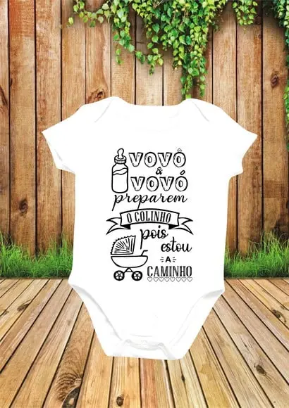 Body Personalizado Vovô e vovó Preparem o Colinho ...