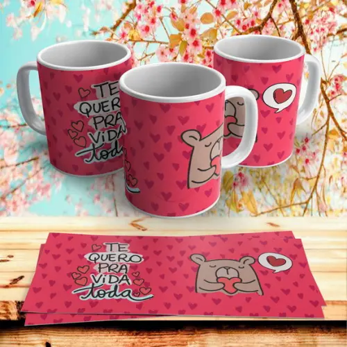 Caneca Dia dos Namorados Te quero para Vida Toda