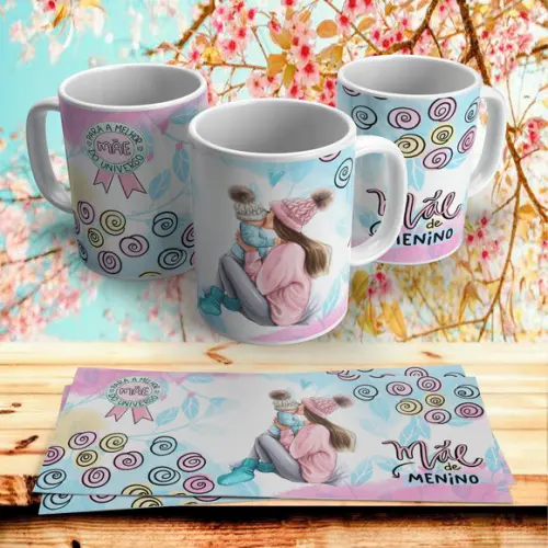 Caneca Dia das Mães Mãe de Menino