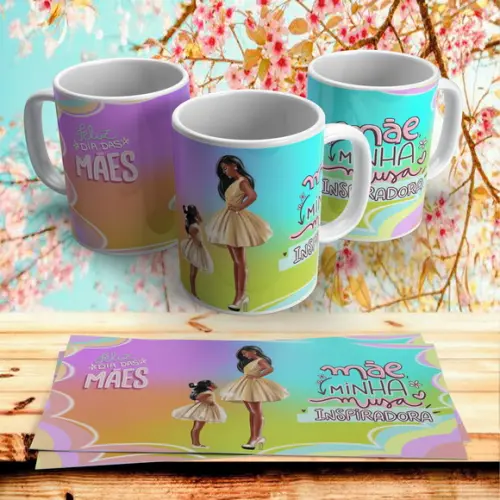Caneca Dia das Mães Mãe você é minha musa inspiradora