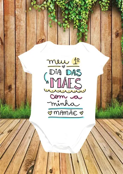 Body Personalizado Meu Primeiro Dia das Mães com a Mamãe
